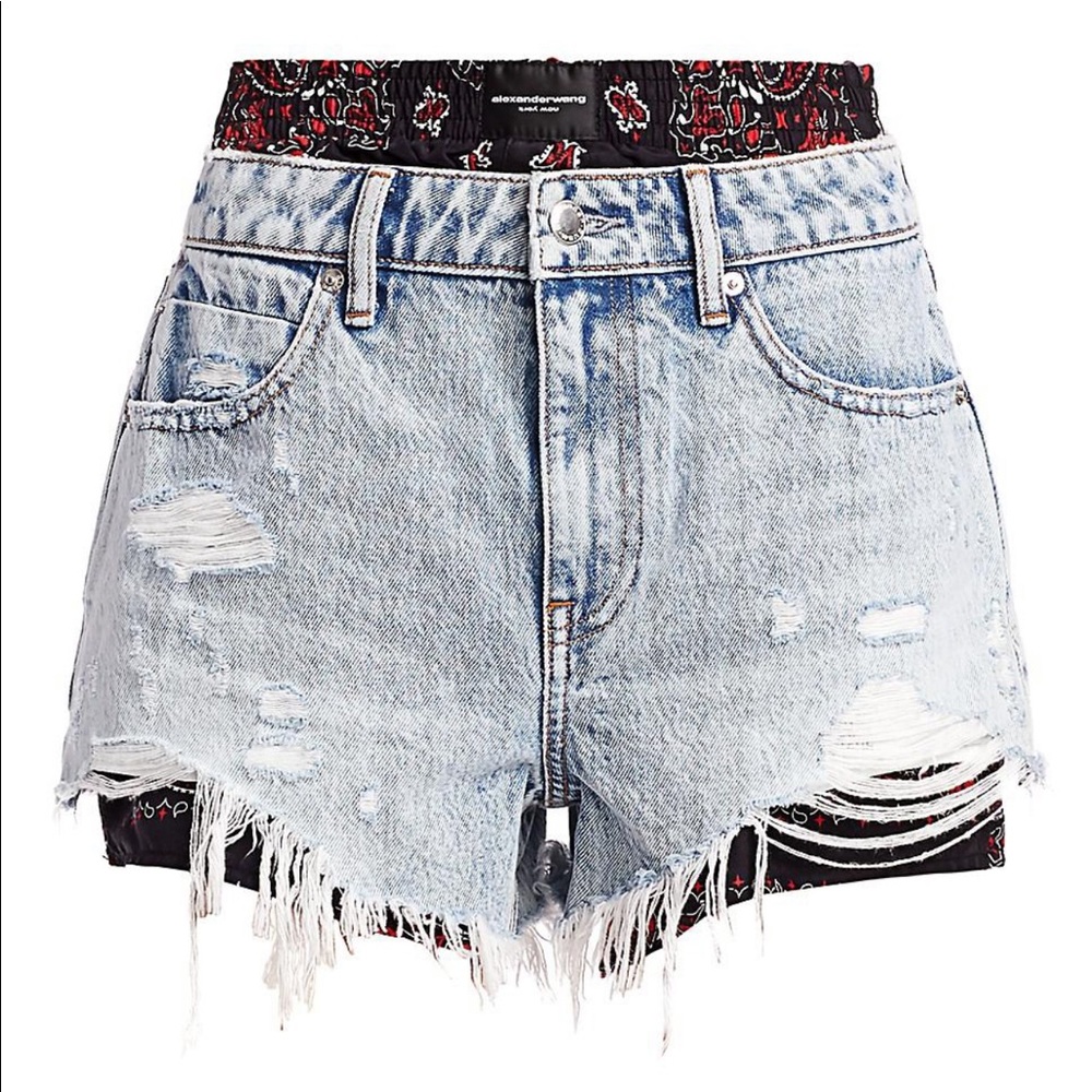 ISO - Alexander Wang bite boxer layered shorts